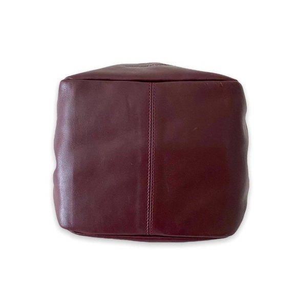 🙌Creatures of Comfort Italian Leather Burgundy Mini Pint Bucket Crossbody Bag - Picture 10 of 11